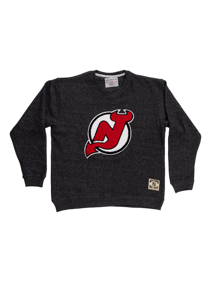 New Jersey Devils NHL Unisex Cabin Crew Neck Sweater with Chenille logo