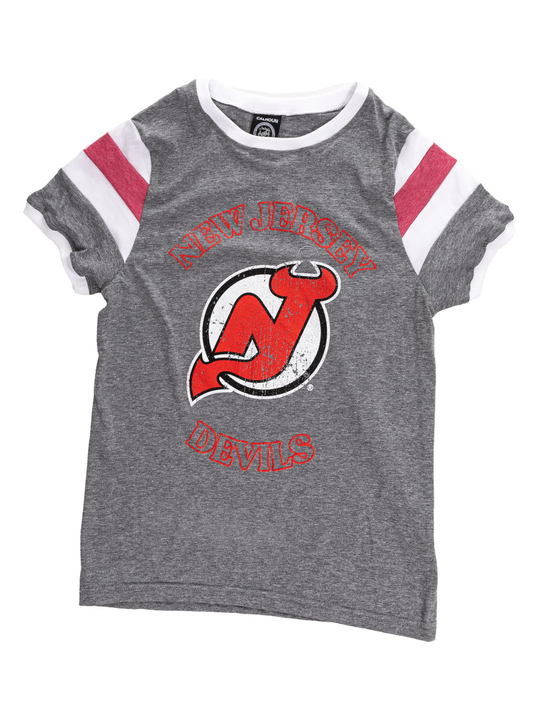 New Jersey Devils Ladies Loose Fit Varsity Style Retro Lounge T-Shirt