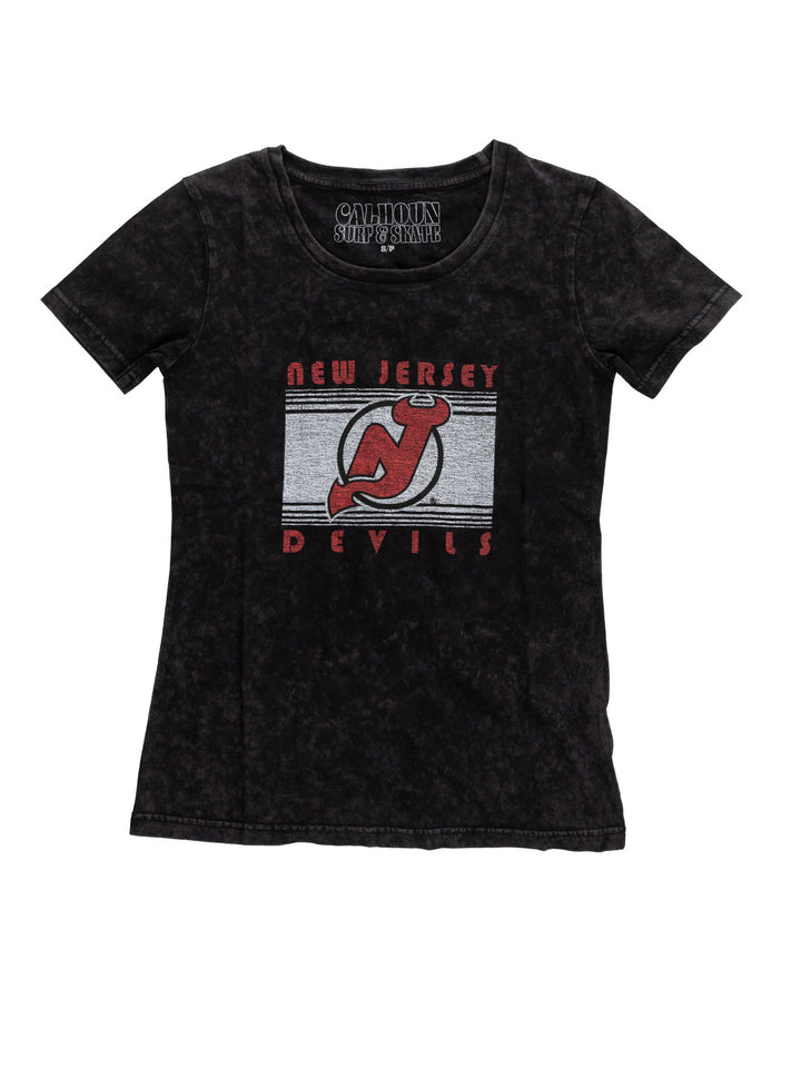 New Jersey Devils Women's Acid Wash T-Shirt