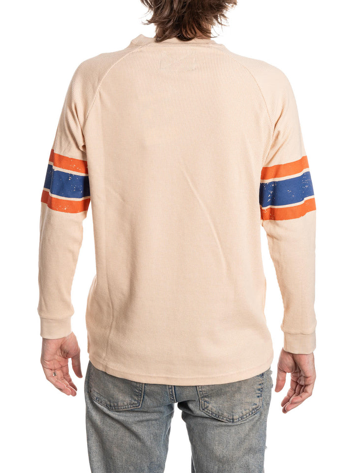 Official Licensed NHL Edmonton Oilers Long Sleeve Waffle Crewneck