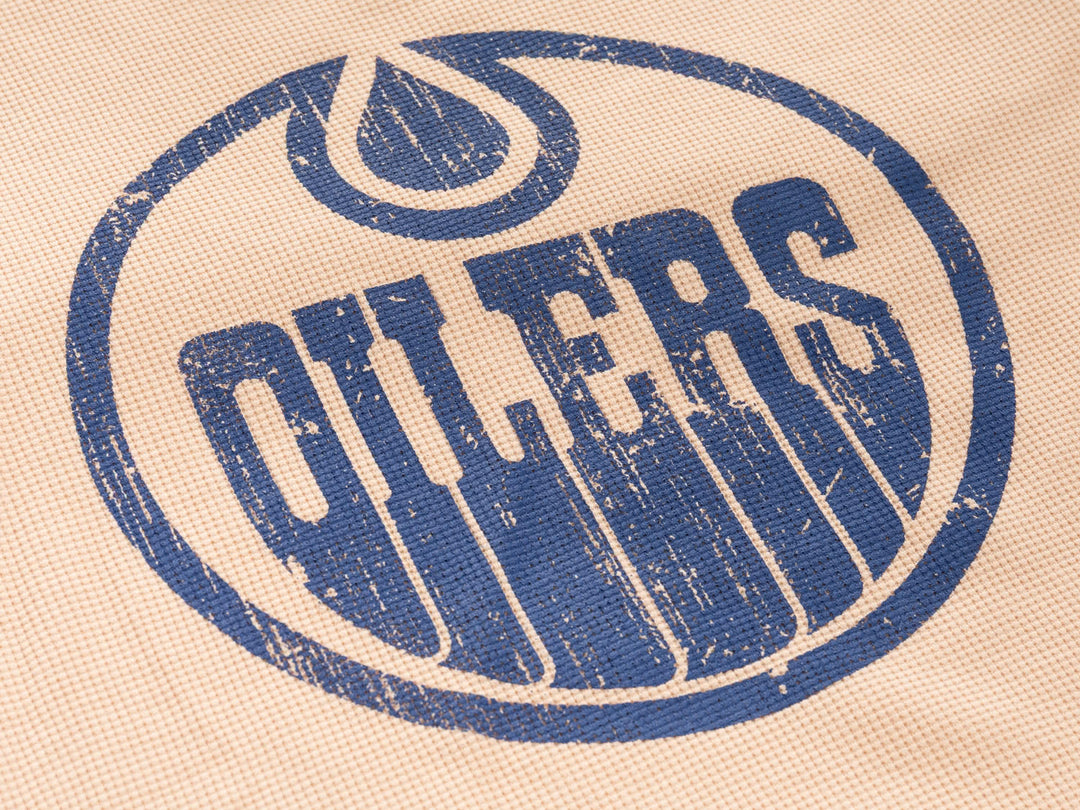 Official Licensed NHL Edmonton Oilers Long Sleeve Waffle Crewneck