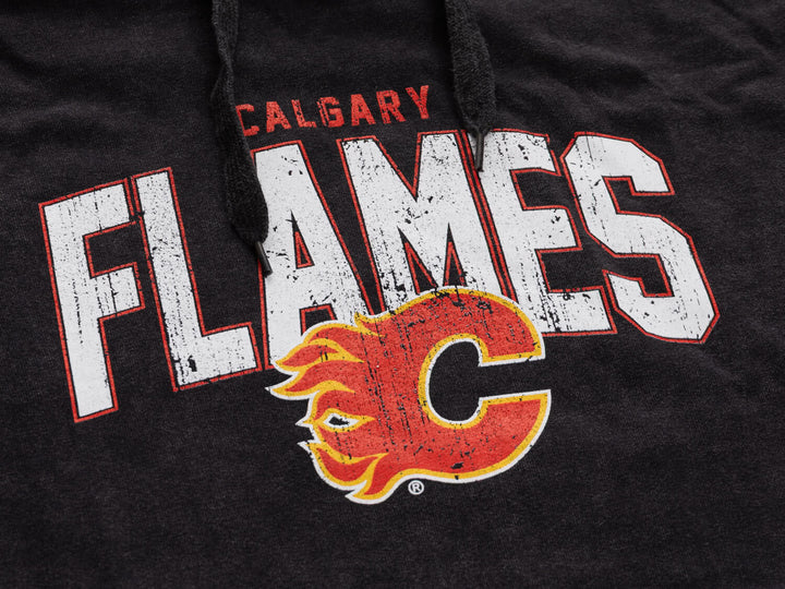 Official NHL licensed Calgary Flames Unisex Acid Wash Hoodie
