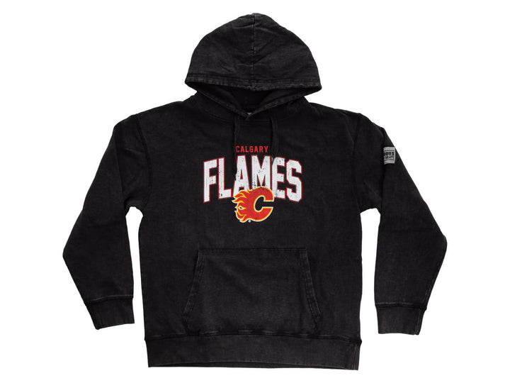 Official NHL licensed Calgary Flames Unisex Acid Wash Hoodie
