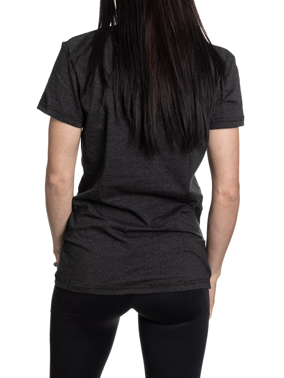Philadelphia Flyers Women's Distressed Print Fitted Crew Neck Premium T-Shirt - Black