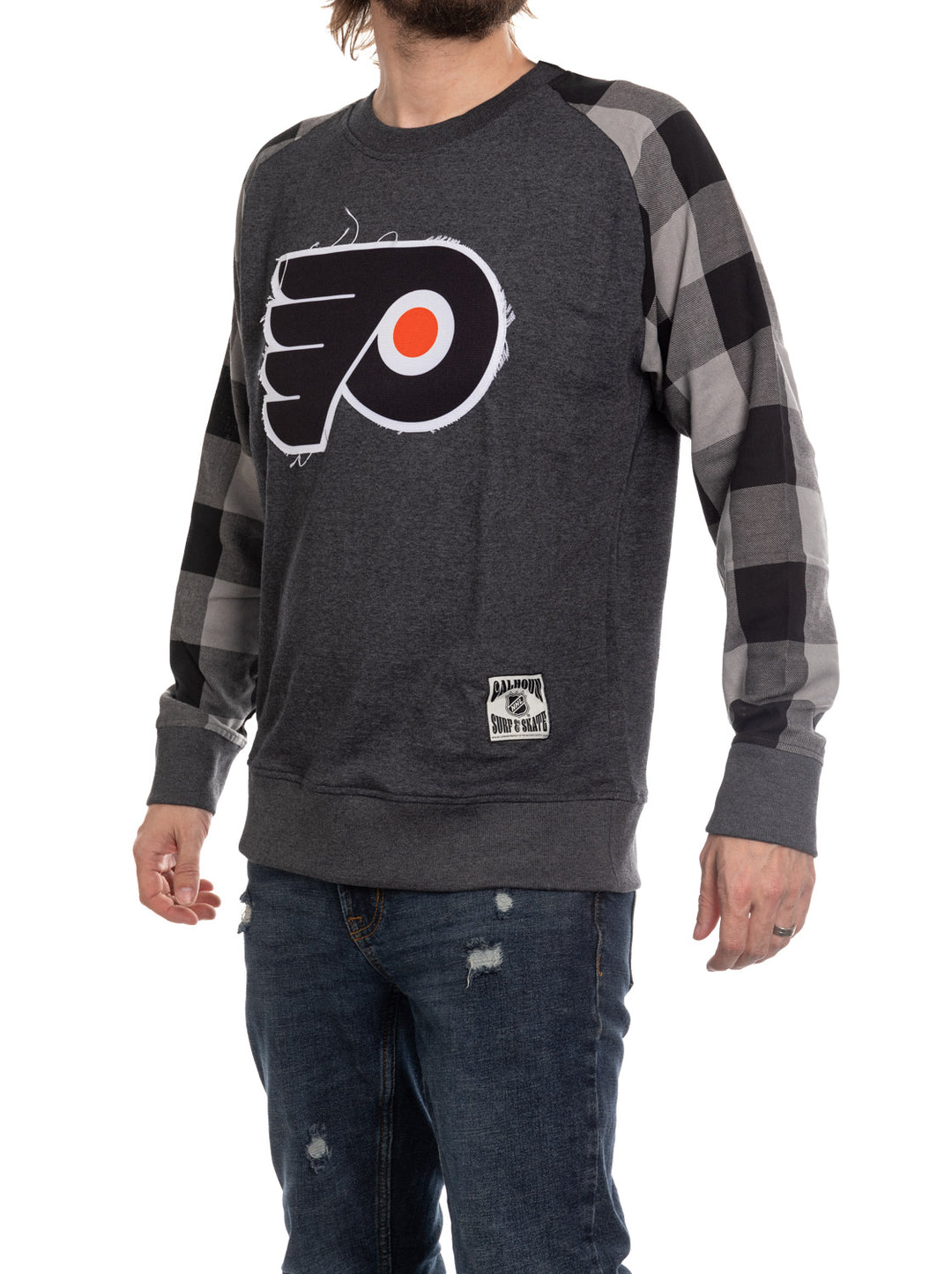 Licensed NHL Philadelphia Flyers Buffalo Plaid sweatshirt