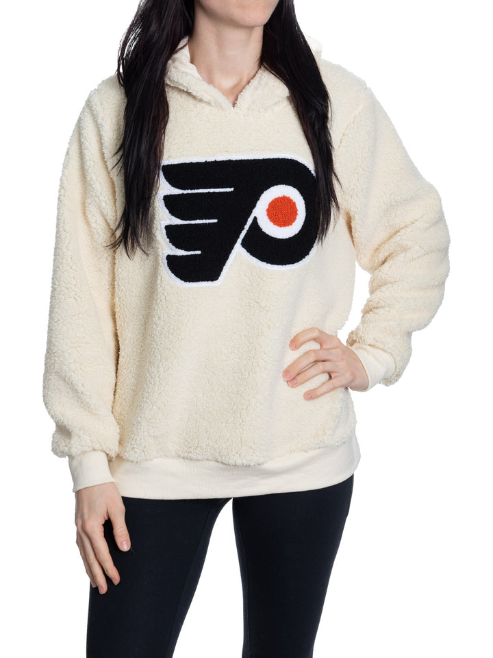 Philadelphia Flyers Ladies Sherpa Hoodie with Premium Chenille Logo