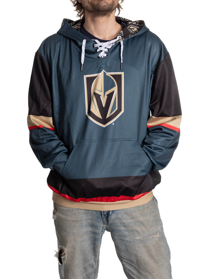 Official NHL Licensed Vegas Golden Knights Hockey Lace Hoodie