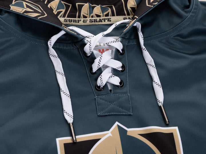 Official NHL Licensed Vegas Golden Knights Hockey Lace Hoodie