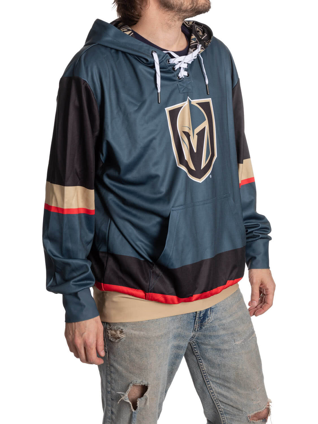 Official NHL Licensed Vegas Golden Knights Hockey Lace Hoodie