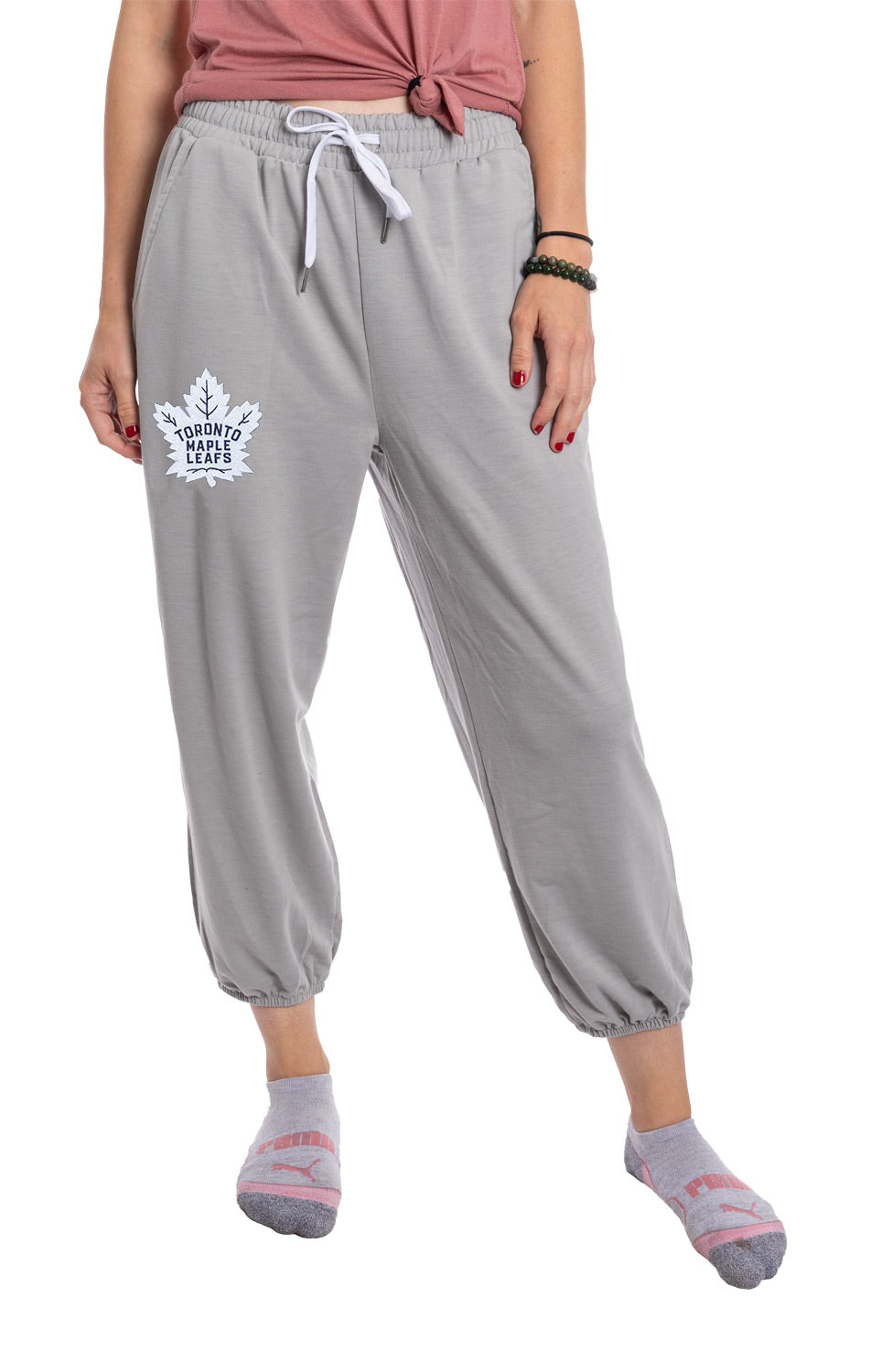 NHL licensed Toronto Maple Leafs Ladies Cropped Joggers