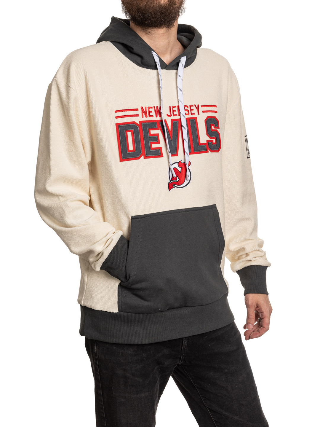 New Jersey Devils NHL Unisex Reverse Terry Retro Premium Hoodie