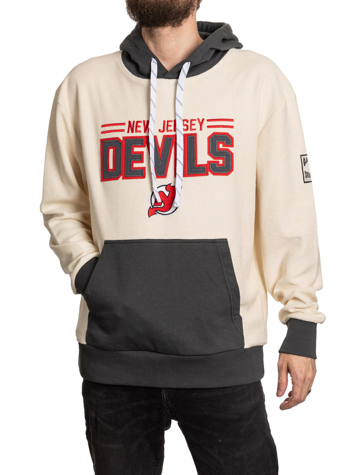 New Jersey Devils NHL Unisex Reverse Terry Retro Premium Hoodie