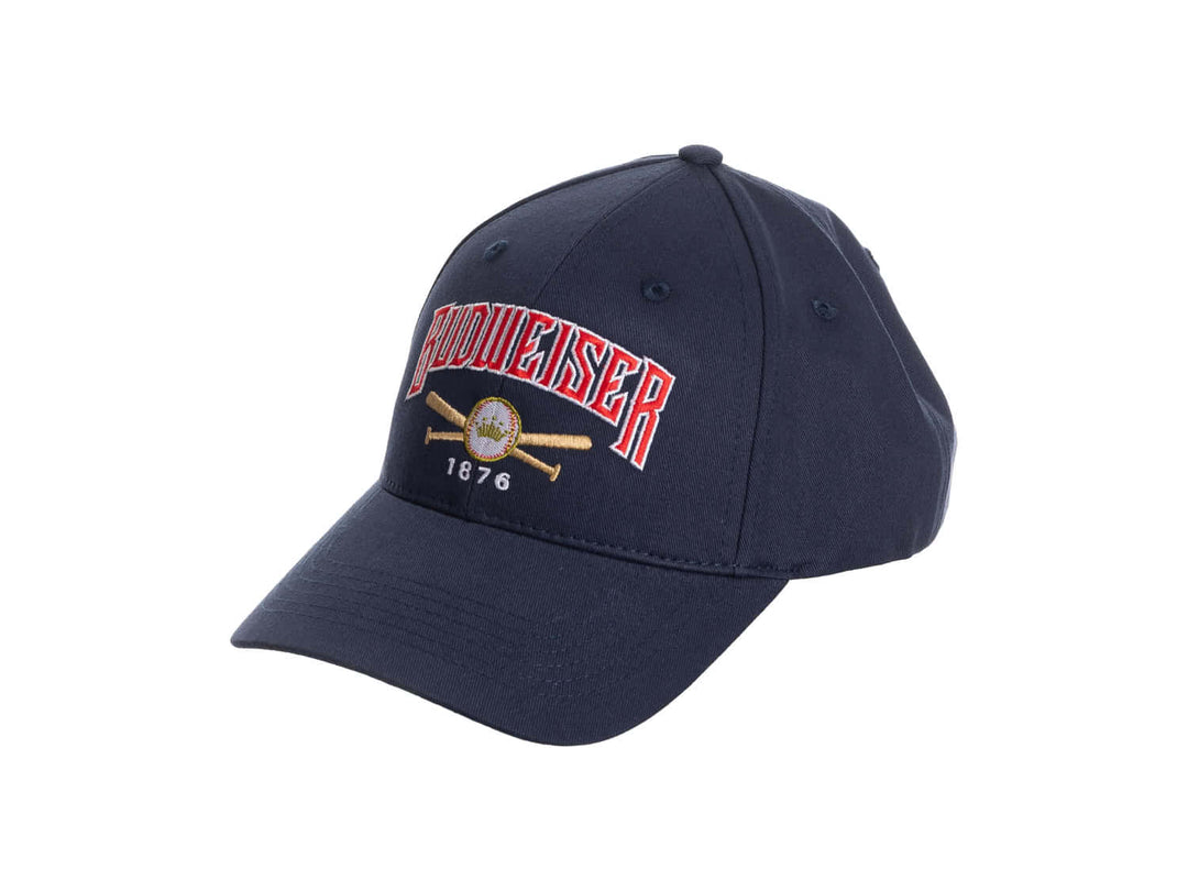 Budweiser 3D Embroidery Logo Full Curve Blue Hat