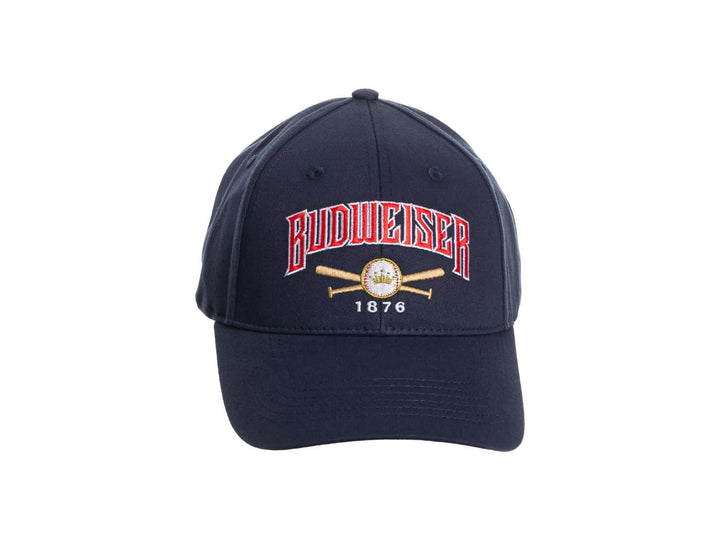 Budweiser 3D Embroidery Logo Full Curve Blue Hat