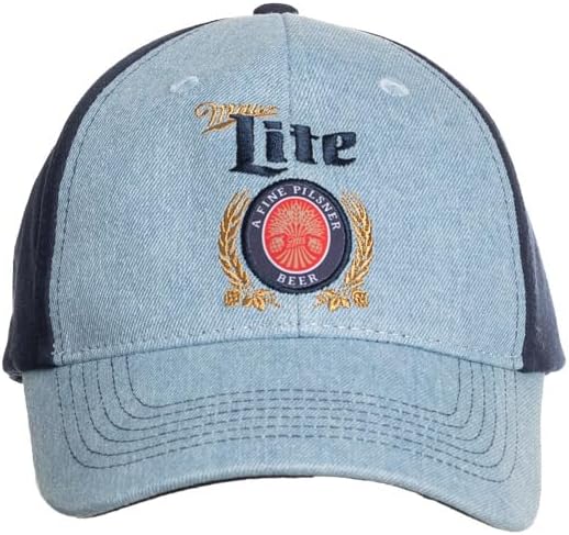 Miller Lite Distressed Denim Baseball hat
