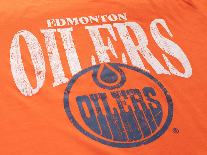 Official NHL Licensed Edmonton Oilers Vintage Wash Long Sleeve Shirt