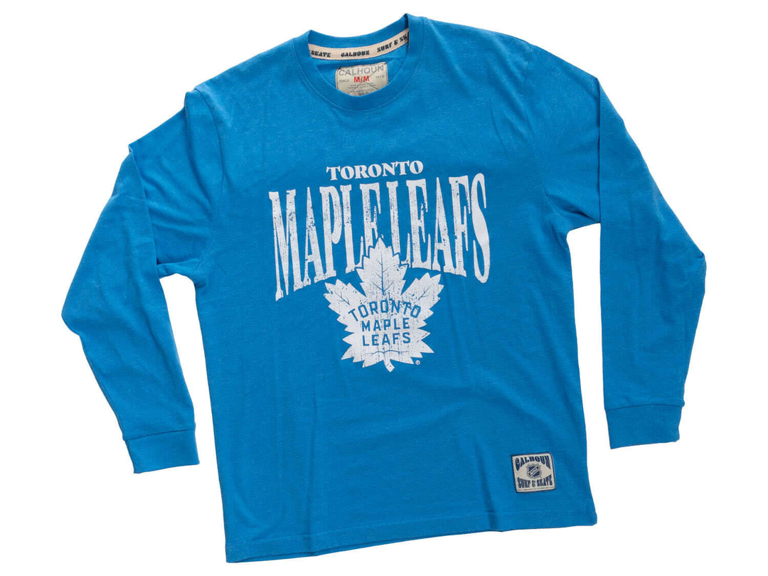 Official Licensed NHL Toronto Maple Leafs Vintage Wash Long Sleeve Shirt