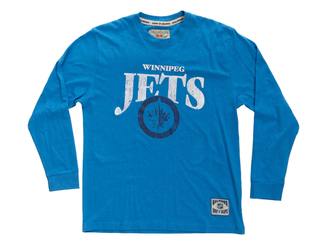Official NHL Licensed Winnipeg Jets Vintage Wash Long Sleeve Shirt
