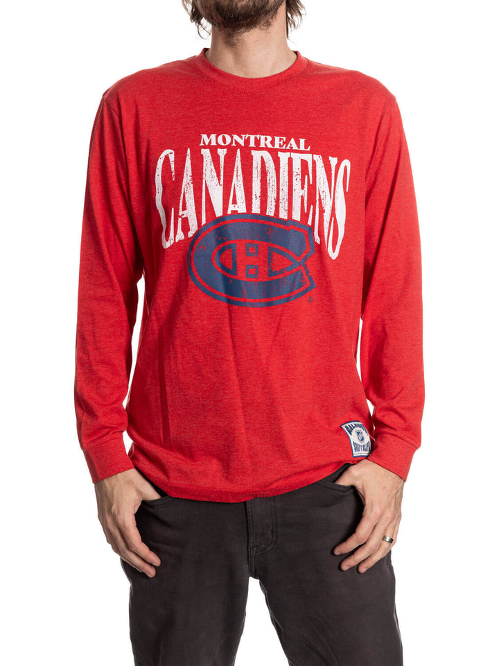 Official NHL Licensed Montreal Canadiens Vintage Wash Long Sleeve shirt