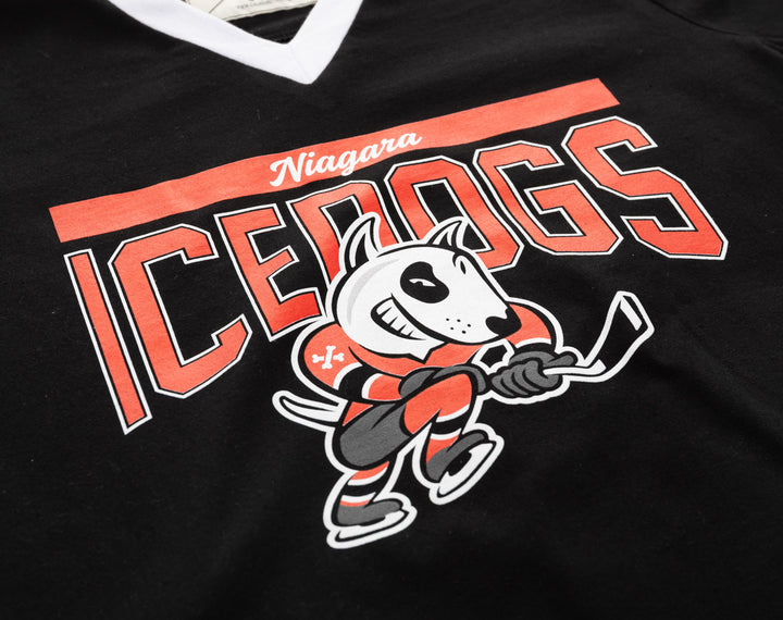 Ladies Niagara IceDogs Varsity V-Neck Long-sleeved Shirt