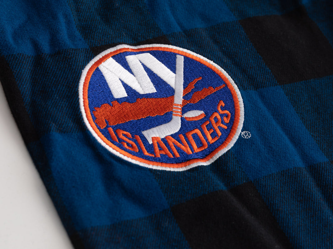 Official NHL Licensed New York Islanders Buffalo Plaid Flannel PJ Pant