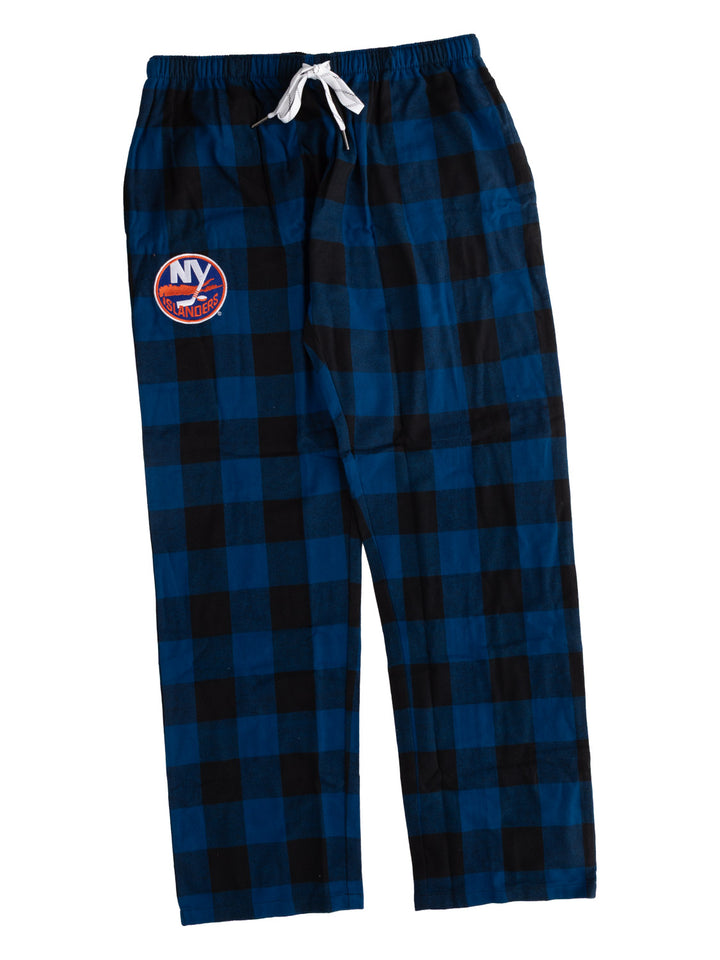 Official NHL Licensed New York Islanders Buffalo Plaid Flannel PJ Pant