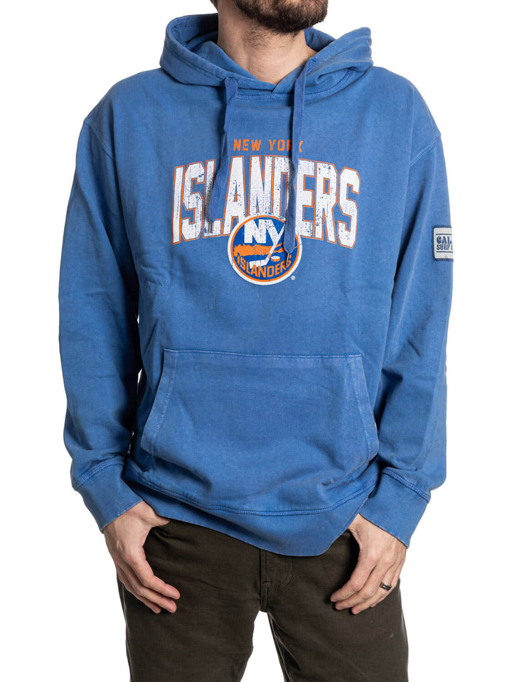 Official NHL licensed New York Islanders Unisex Blue Acid Wash Hoodie