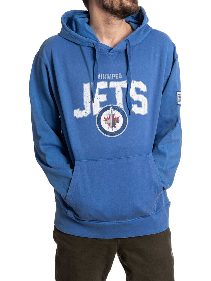 Official NHL licensed Winnipeg Jets Unisex Acid Wash Hoodie