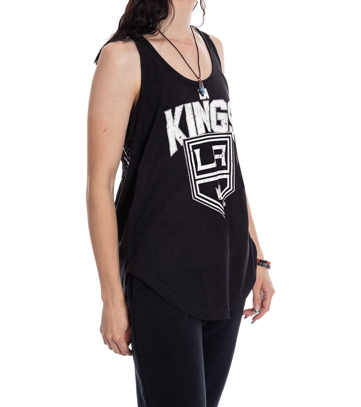 Los Angeles Kings Ladies "Distressed" Lace Flowy Tank Top