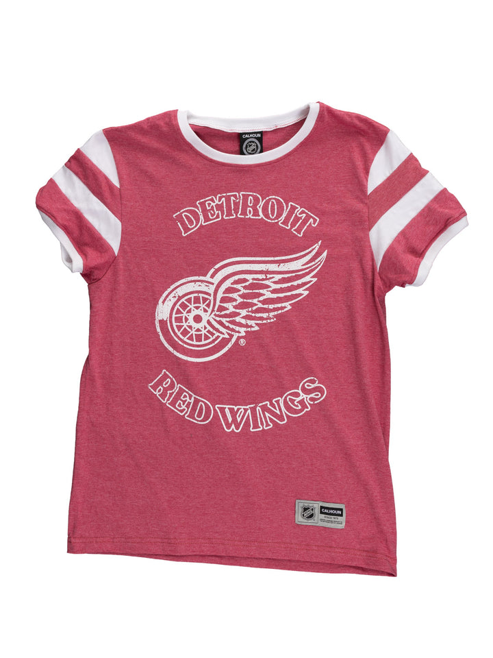 Detroit Red Wings Ladies Loose Fit Varsity Style Retro Lounge T-Shirt