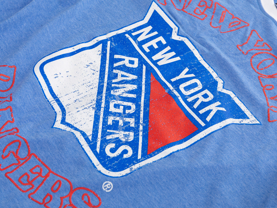 New York Rangers Ladies Loose Fit Varsity Style Retro Lounge T-Shirt