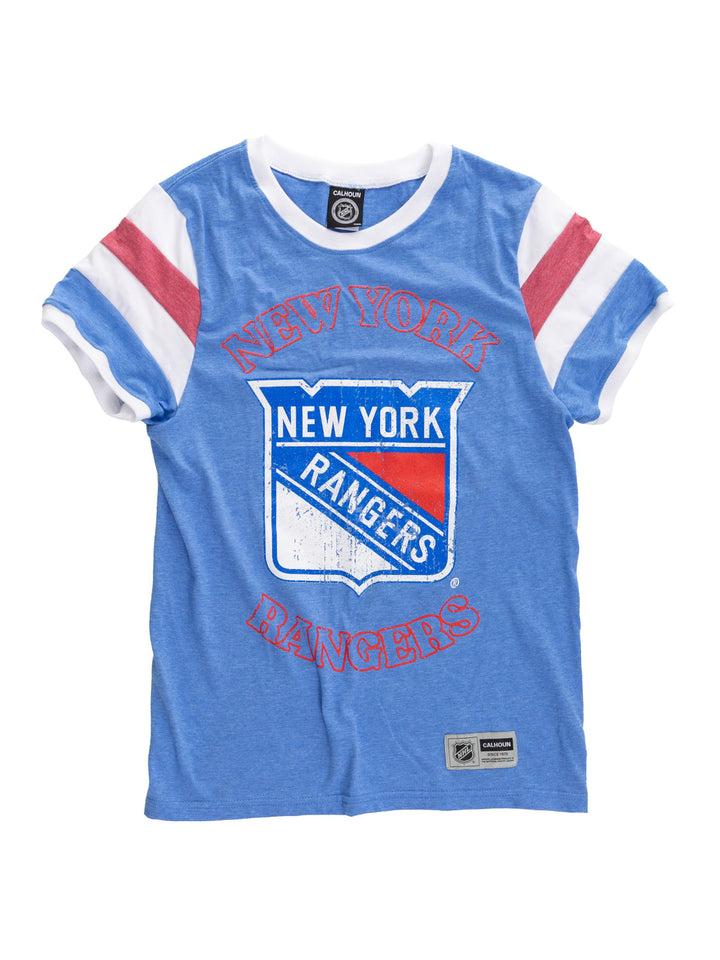 New York Rangers Ladies Loose Fit Varsity Style Retro Lounge T-Shirt