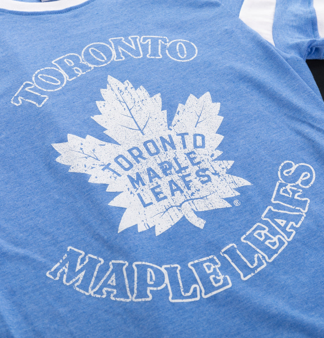 Toronto Maple Leafs Ladies Loose Fit Varsity Style Retro Lounge T-Shirt