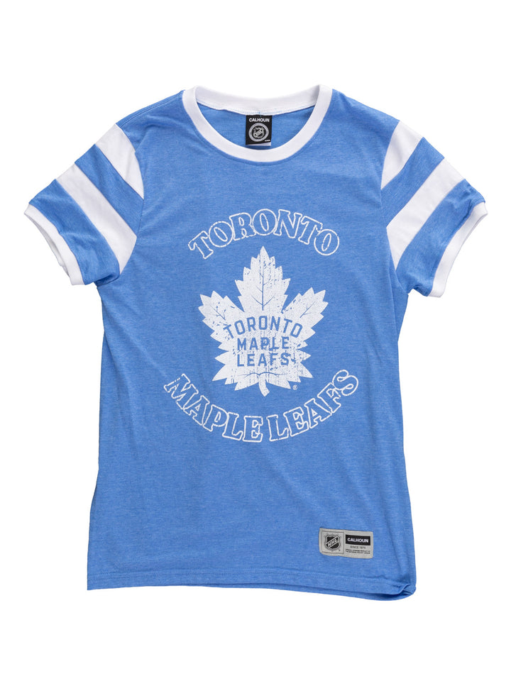 Toronto Maple Leafs Ladies Loose Fit Varsity Style Retro Lounge T-Shirt