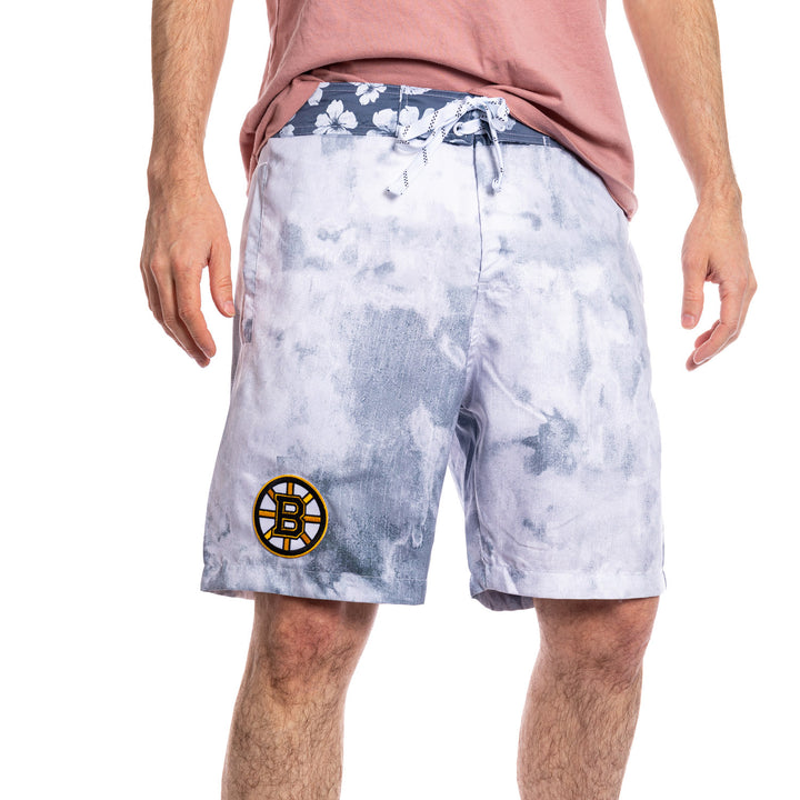 Boston Bruins Grey Watercolour Boardshorts for Men