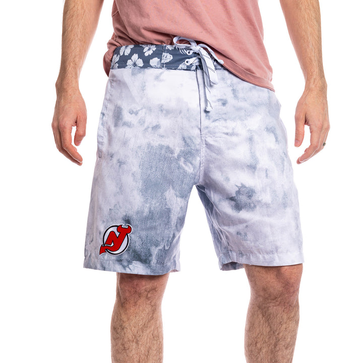 New Jersey Devils Grey Watercolour Boardshorts for Men