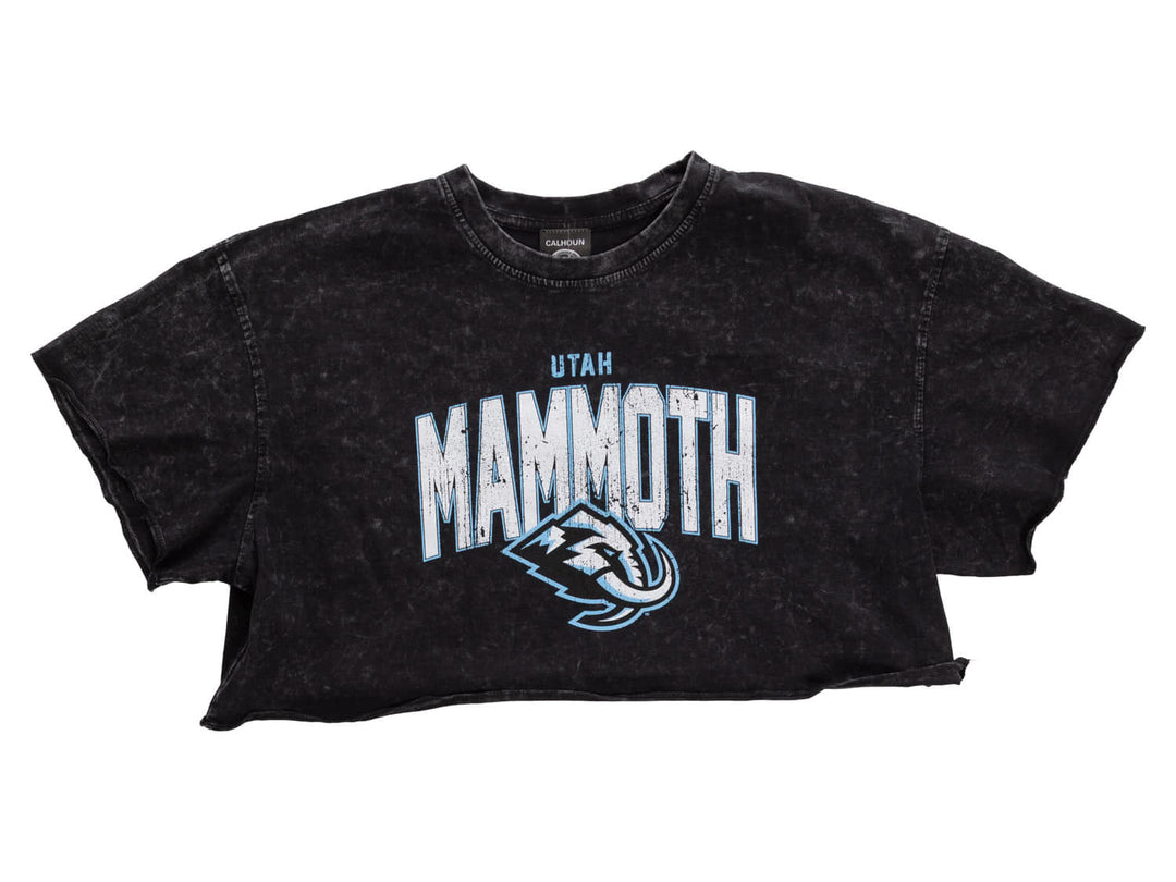 Utah Mammoth Acid Wash Crop Top