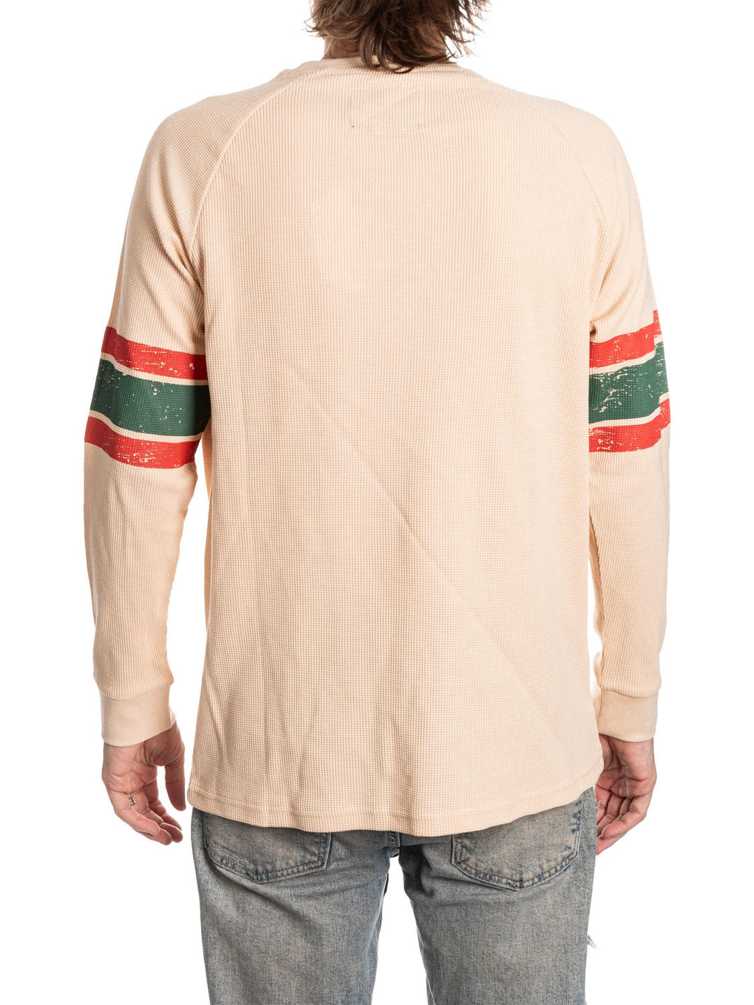 Official Licensed NHL Minnesota Wild Long Sleeve Waffle Crewneck
