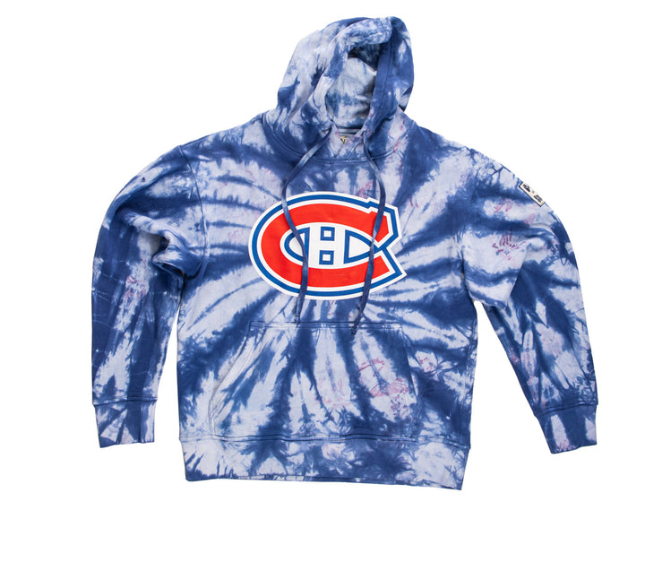 Official NHL licensed Montreal Canadiens Spiral Tie Dye hoodie