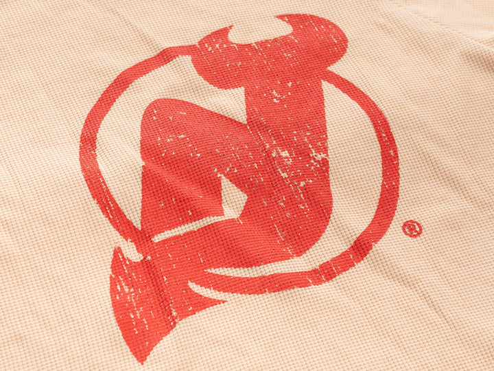 Official Licensed NHL New Jersey Devil Long Sleeve Waffle Crewneck