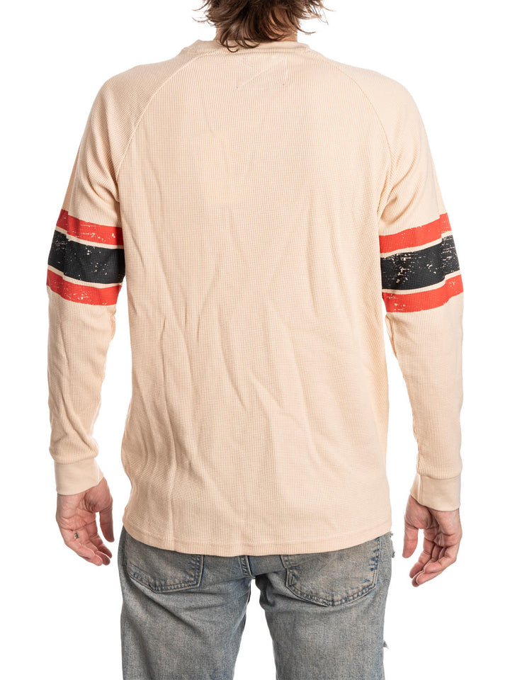 Official Licensed NHL New Jersey Devil Long Sleeve Waffle Crewneck