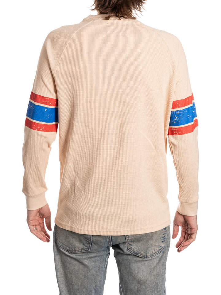 Official Licensed NHL N.Y. Rangers Long Sleeve Waffle Crewneck