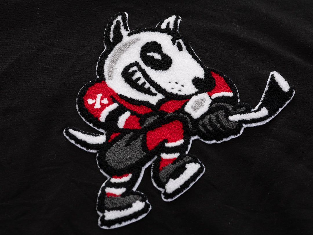 Ladies' Niagara Ice Dogs Striped Crewneck