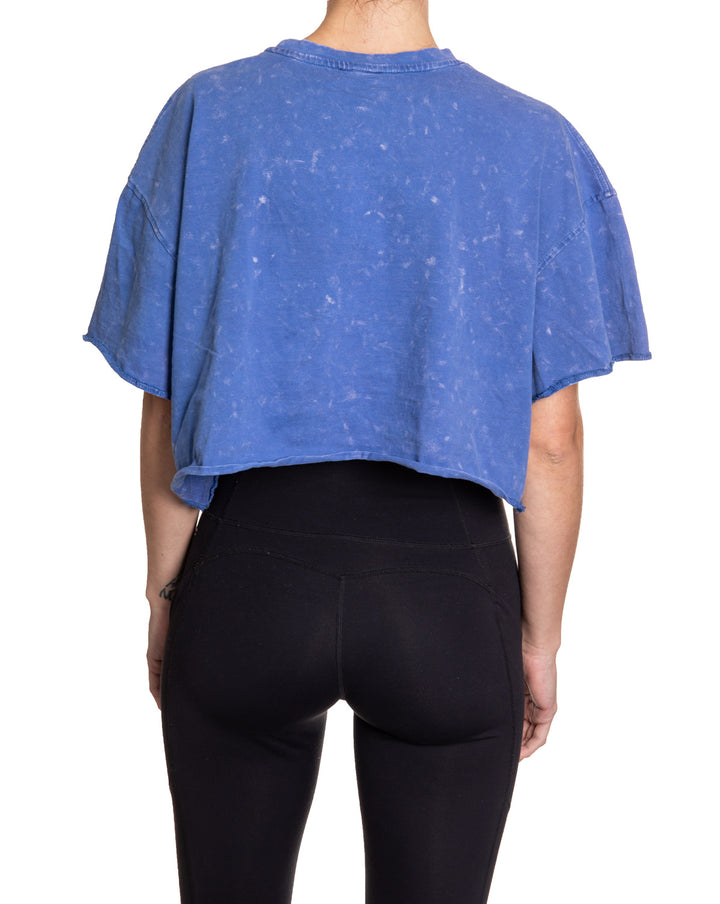 Edmonton Oilers Acid Wash Crop Top