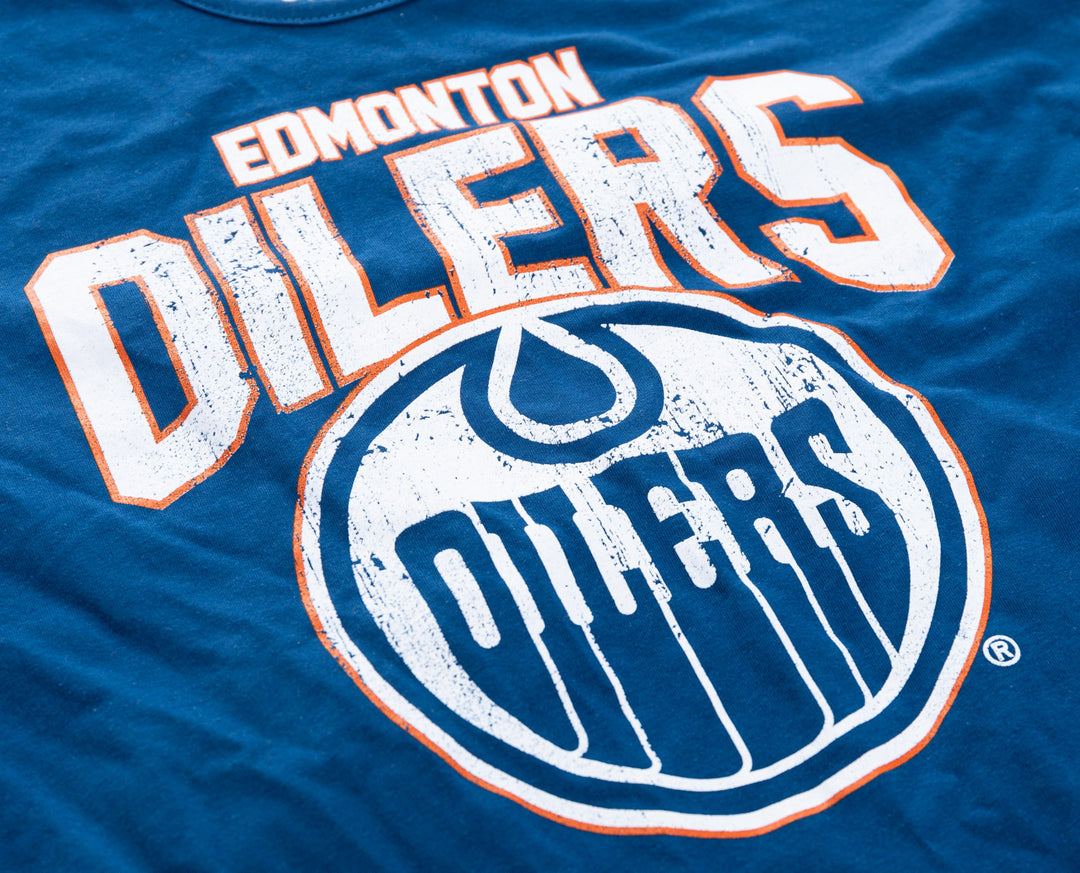 Edmonton Oilers Ladies "Distressed" Lace Flowy Tank Top