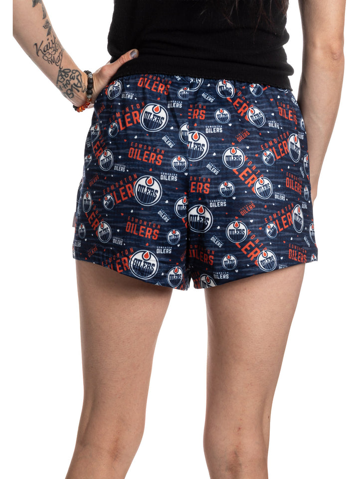 Official Licensed NHL Edmonton Oilers Ladies Lounge Shorts