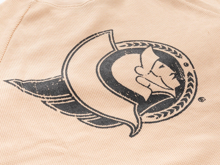 Official Licensed NHL Ottawa Senators Long Sleeve Waffle Crewneck