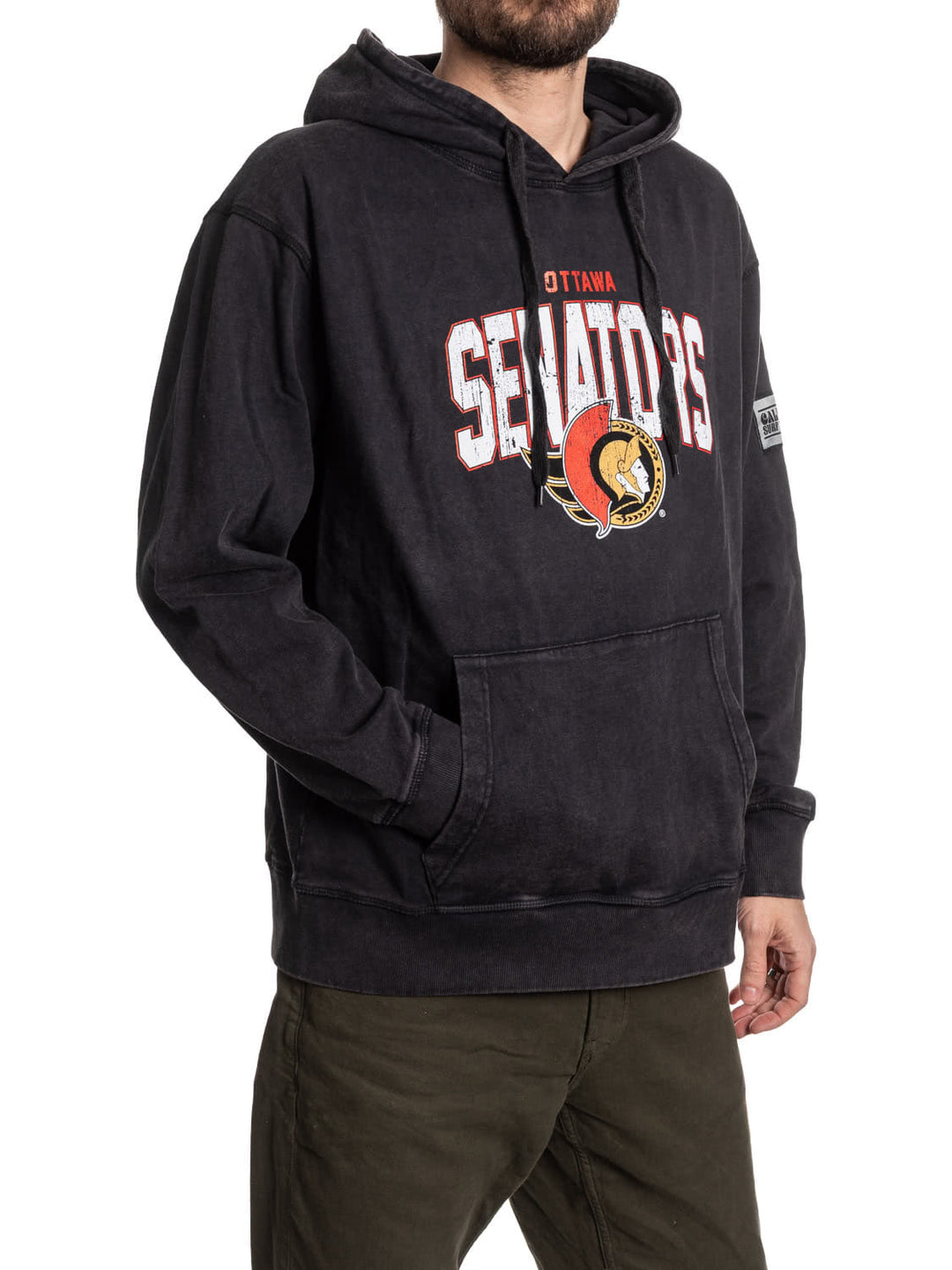 Official NHL licensed Ottawa Senators Unisex Acid Wash Hoodie