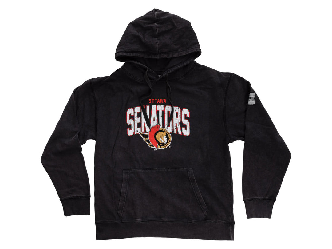 Official NHL licensed Ottawa Senators Unisex Acid Wash Hoodie