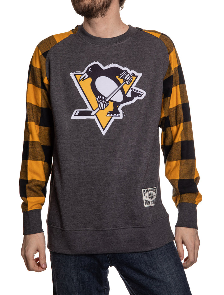 Licensed NHL Pittsburgh Penguins Buffalo Plaid sweatshirt
